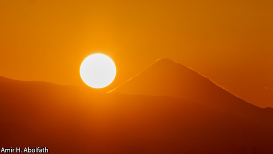 Sunrise beside Damavand peak